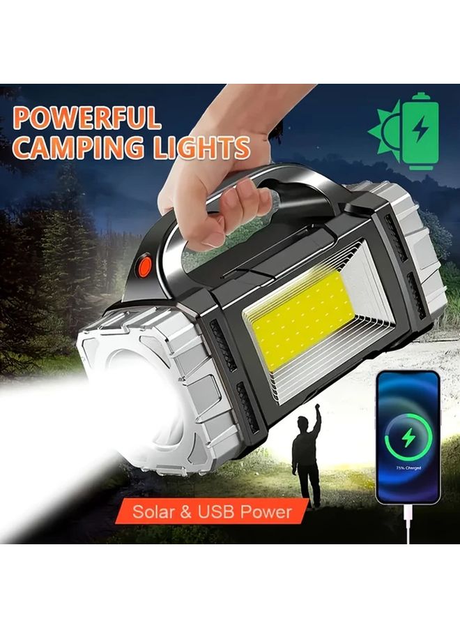 Solar USB Rechargeable LED Camping Lamp 8 Modes Dual Head Side Light Portable Outdoor - Image 3
