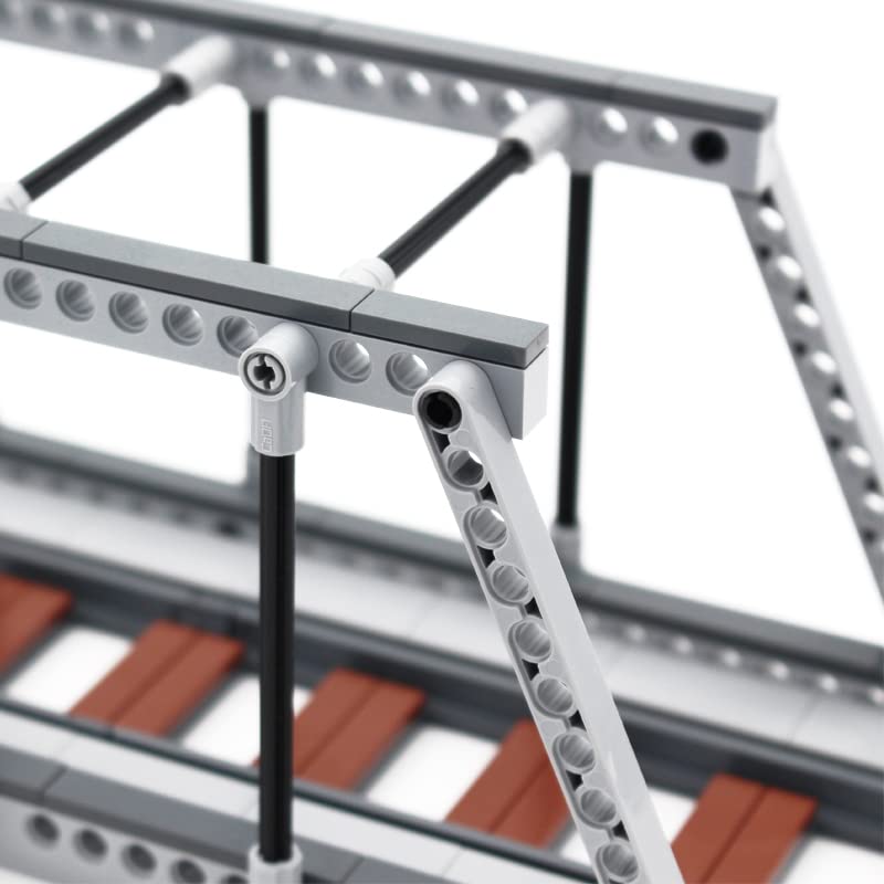 dspitwod Classic Train Building Bridge City Passenger Express Train Tracks Toys Accessories Railroad Construction Building Block Compatible with Major Brand (Train Bridge) - Image 4