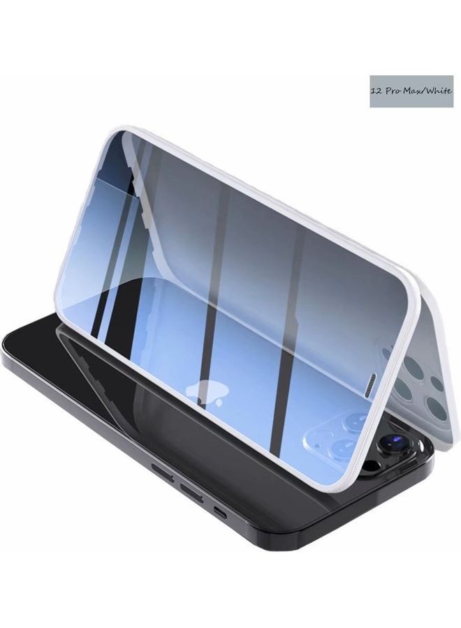 NIBEMINENT Protective Case With Tempered Glass Screen Protector For Apple iPhone12 Pro Max White  - Image 4