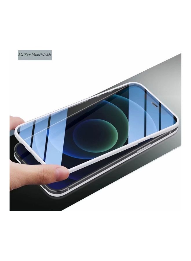 NIBEMINENT Protective Case With Tempered Glass Screen Protector For Apple iPhone12 Pro Max White  - Image 2