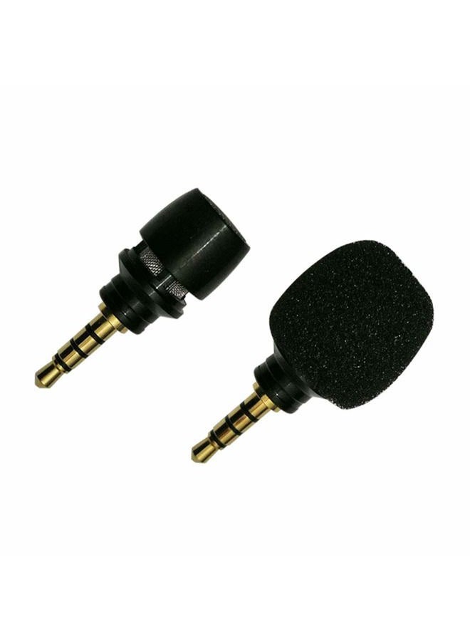 CANFON Mini Condenser Microphone with High Sensitivity for Phone iOS iPhone iPhone X 8 7 6 iPad Podcast YouTube Facebook Livestream (3.5mm TRRS) (Black) - Image 1
