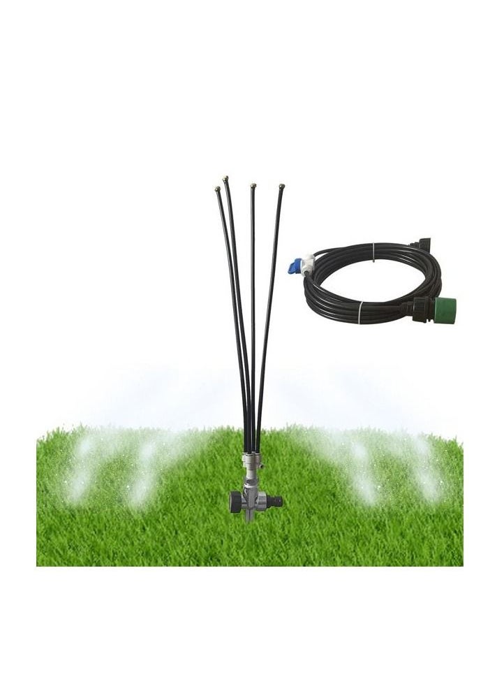 Generic Portable Standing Misting System, Cooling Kids Water Mist Play, Outdoor Garden Watering Stand, Fan Spray Mister Cooler for Tanning Pool/BBQ Party/Mist Sprayer, Effective Outdoor Cooling  - Image 2