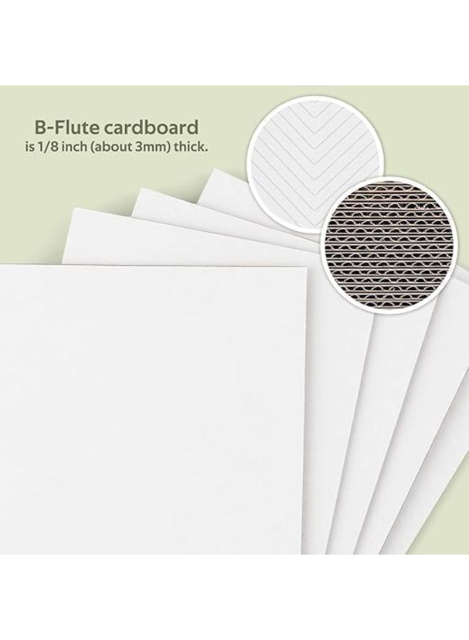 CRAFT MAGIC 5-Pack A3 White Corrugated Cardboard Sheets – 3mm Thick Single-Side Boards for Packaging, Mailing, Photo Backing, DIY Crafts & Art Projects - Image 2