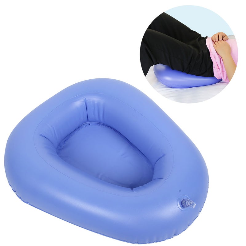 Household Inflatable Bedpan Elderly Patients Care Anti Bedsore Air Cushion Potty BlueBlue - Image 5