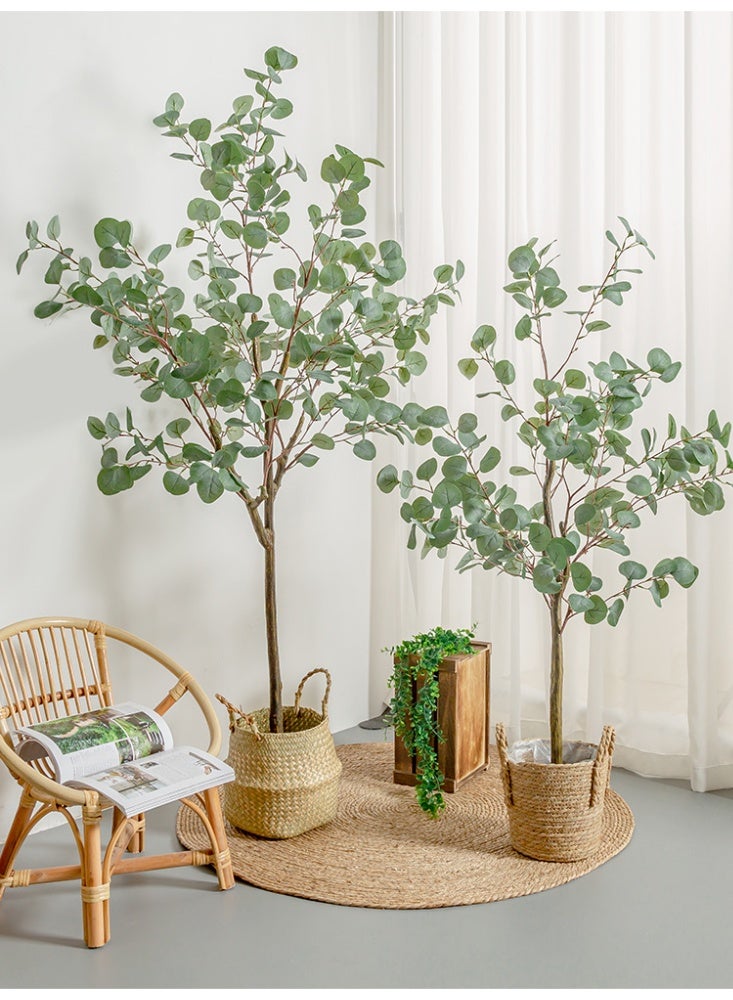 محاكاة النباتات الخضراء، 160 سم أوراق الأوكاليبتوس، شجرة الأوكاليبتوس، النباتات الزهرية المزيفة، الزخارف الكبيرة، الأرض أشجار مزيفة، النباتات الزخرفية في الأواني، تقليد الأحياء الشمالية - Image 2
