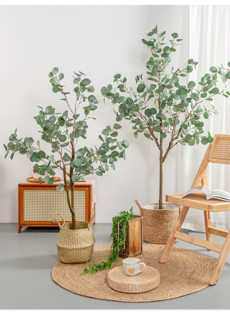 محاكاة النباتات الخضراء، 160 سم أوراق الأوكاليبتوس، شجرة الأوكاليبتوس، النباتات الزهرية المزيفة، الزخارف الكبيرة، الأرض أشجار مزيفة، النباتات الزخرفية في الأواني، تقليد الأحياء الشمالية - Image 5