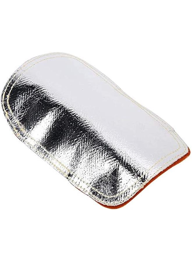 Welding Hand Pad, Reflective Aluminized Back Heat Shield, Split Cowhide Leather - Image 2