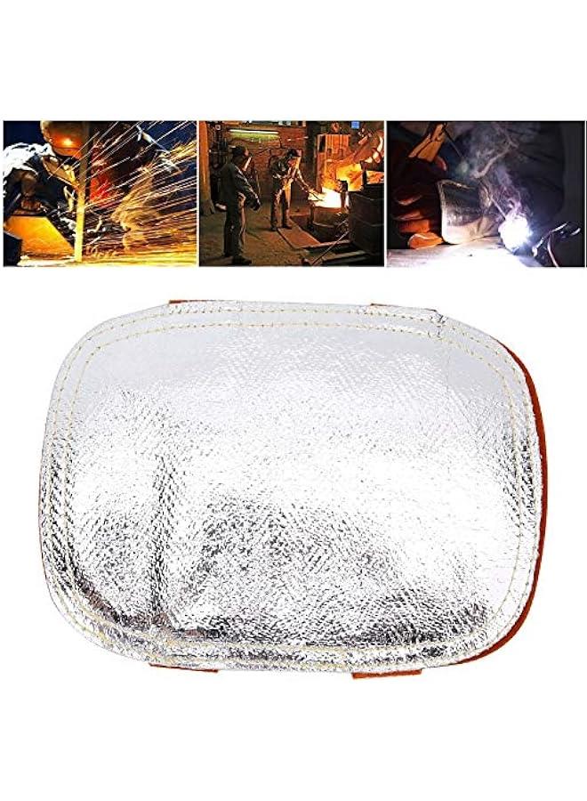 Welding Hand Pad, Reflective Aluminized Back Heat Shield, Split Cowhide Leather - Image 3