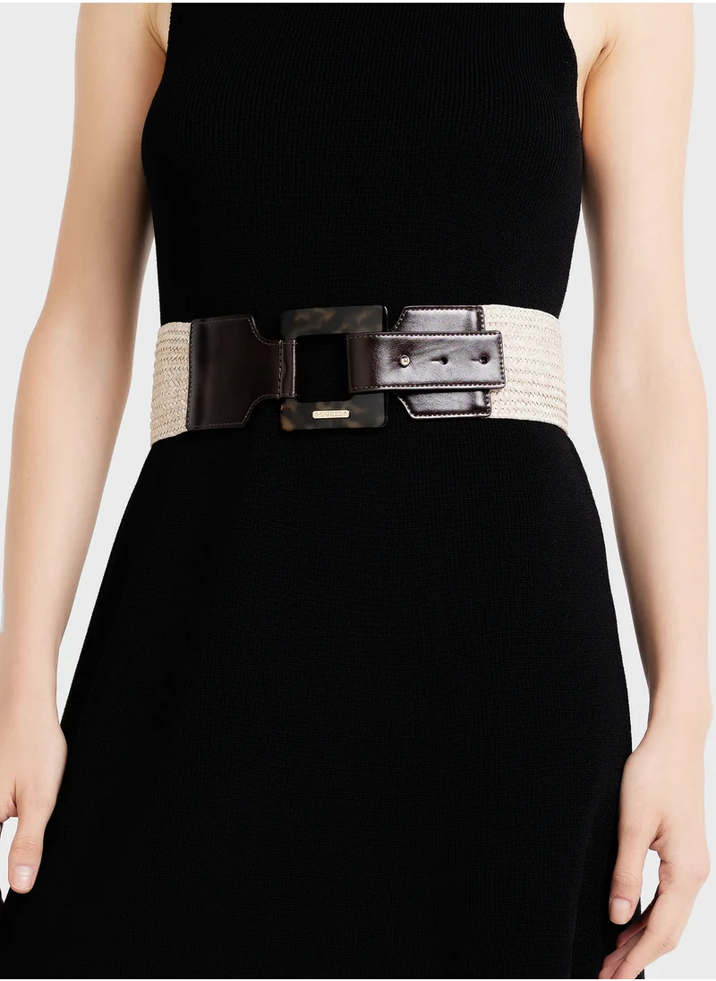 GUESS Logo Detailed None Allocated Hole  Belt