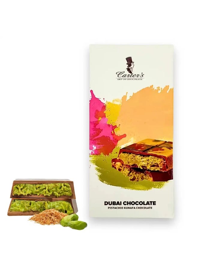 carter's شوكولاتة كارترز الفنية من دبي مع كنافة وفستق محشي - 210 جرام - Image 1