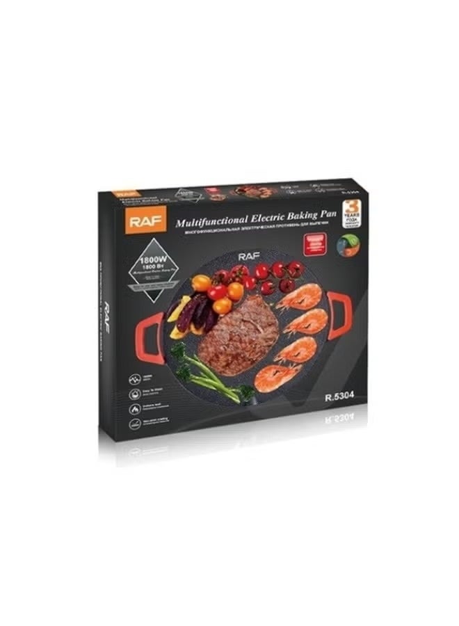 آر إيه أف راف متعددة الوظائف الكهربائية مقلاة خبز 1800 واط-غير عصا شواء و شواء طباخ - Image 1