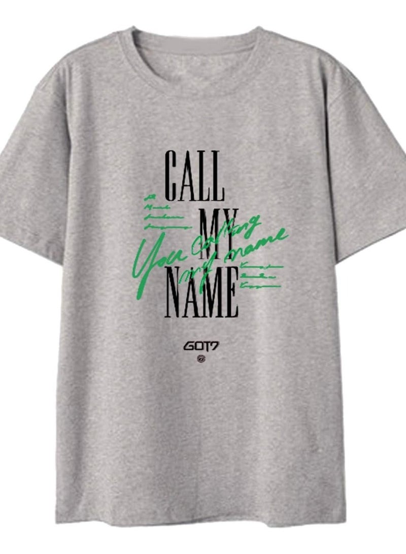 GOT7Unisex Printed Cotton T-Shirt for Men and Women – Comfortable K-Pop Fan Merch, Casual Everyday Wear