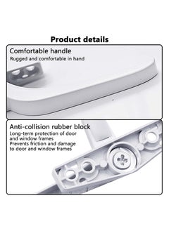 KASTWAVE SYOSI Aluminum Alloy Window Handles 1 Pairs Universal Window Handles with Security Locks White Casement Window Door Handles  - Image 4