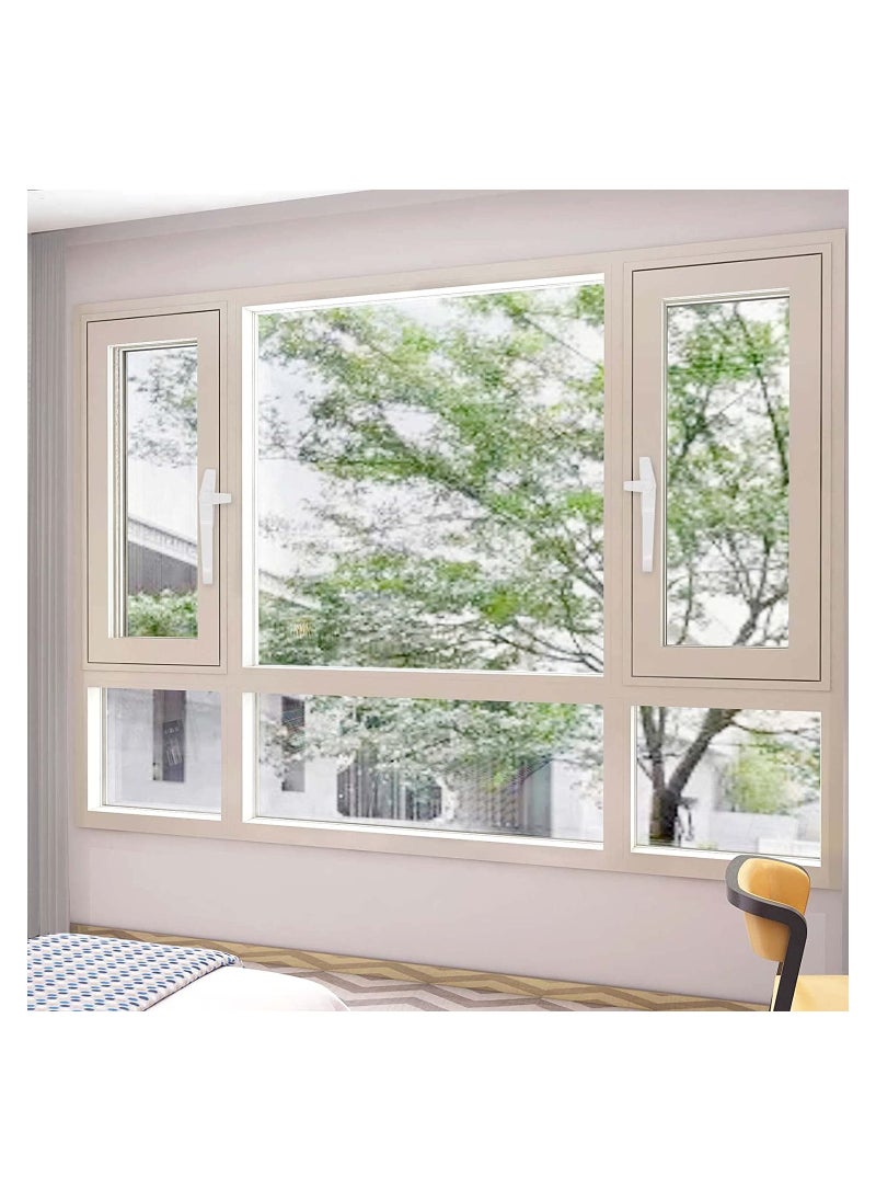 KASTWAVE - SYOSI Aluminum Alloy Window Handles 1 Pairs Universal Window Handles with Security Locks White Casement Window Door Handles - Image 1