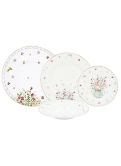 La Mesa 16 Pieces Porcelain Dinner Set 35x24x34.5cm Multicolor  - Image 1