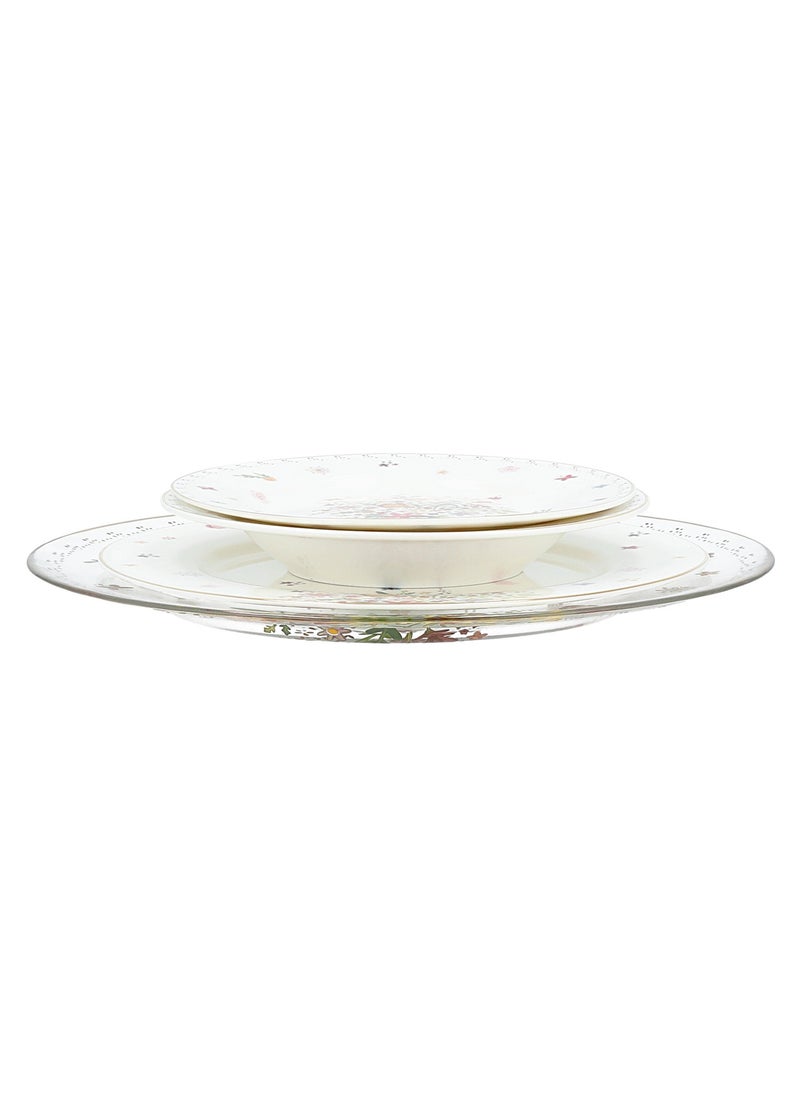 La Mesa 16 Pieces Porcelain Dinner Set 35x24x34.5cm Multicolor  - Image 2