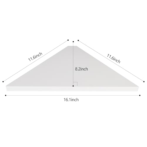 evron Corner Mounting Shelf Set of 2 – Easy to Install Floating Wall Shelves with Wood Grain Finish, Durable and Waterproof ABS Plastic for Kitchen, Bathroom, Living Room Home Décor - Image 5