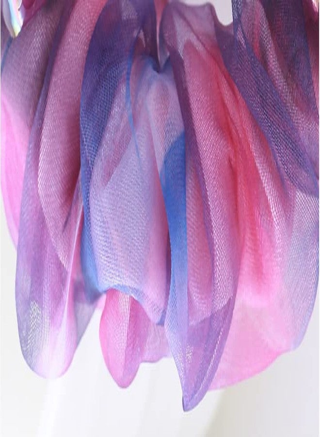 KINFENE Elegant Bling Boho Lace Fabric Crystal Beads Hair Ties Hair Ropes Hair Scrunchies Elastics Ponytail Holders Hair Jewelry Hair Wrist Ties Bands Scrunchies Hair Accessory for Show Gym Dance Party for Girl Women (Colour) - Image 3