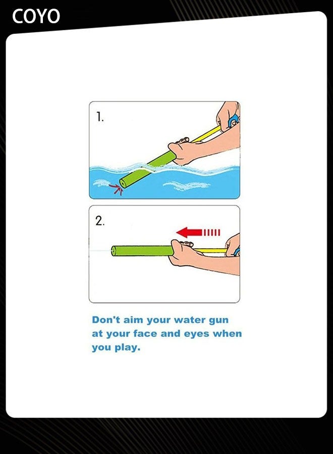 COYO 6pcs Mini EVa Water Pistol Shooter Straight Bubble Pull High Pressure Watering Toys Outdoor Beach Swimming Shooting Toy - Image 4