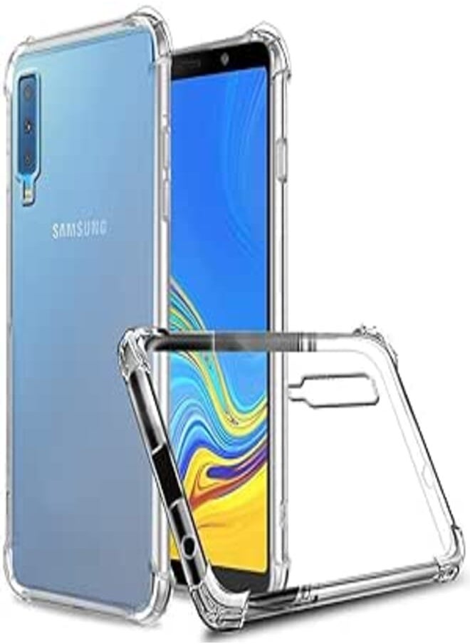 Generic - Galaxy A7/A750 (2018) Case Slim Thin Anti-Scratch Clear Flexible TPU Silicone Four Corner Bumper Protective Case Cover Compatible Samsung Galaxy A7 - Image 1
