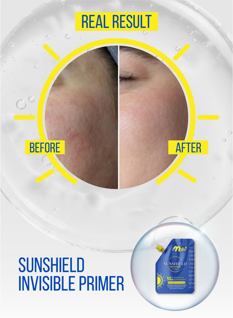 Malika Sunshield Sunscreen for Face 50ml | 2-in-1 Makeup Primer & SPF 50 Sunscreen | Tinted Moisturizer with SPF | No White Cast Korean Sunscreen - Image 5
