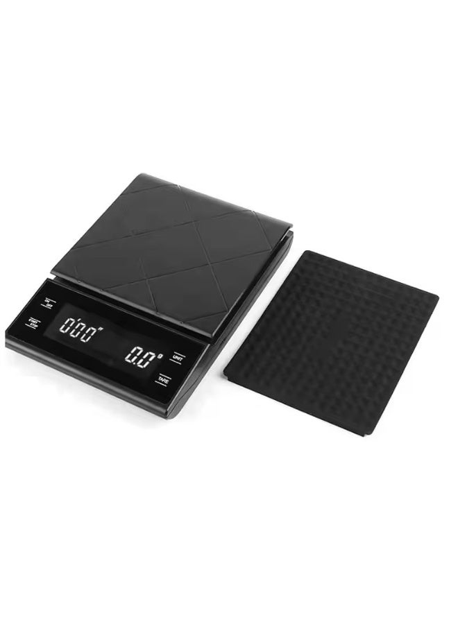 XUN Coffee Scale with Timer Digital Kitchen Scale LED Display Tare Function 3000g/ 0.3g Portable Electronic Scale Grams and Oz for Pour Over Cooking Baking - Image 5