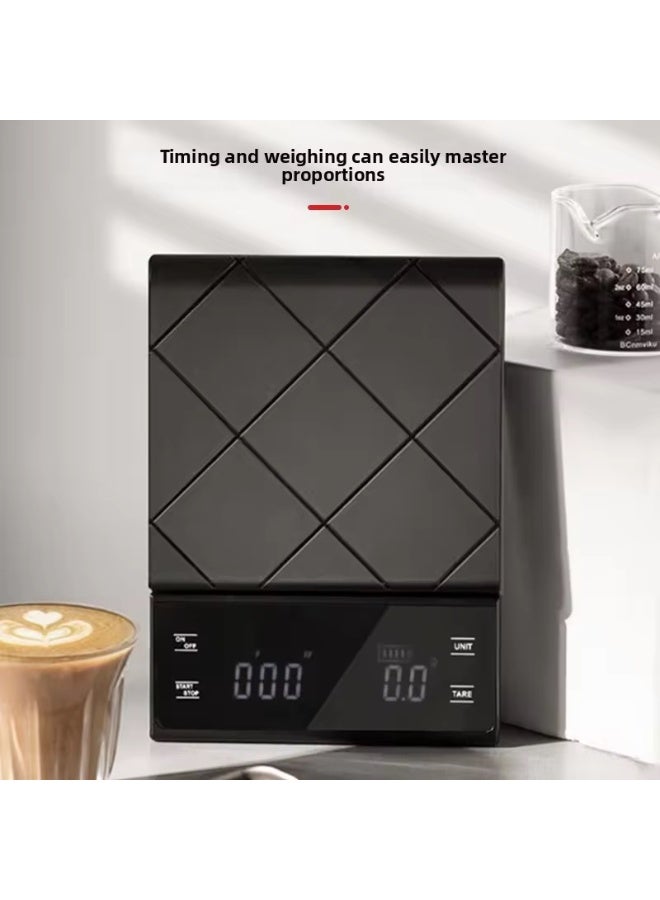 XUN Coffee Scale with Timer Digital Kitchen Scale LED Display Tare Function 3000g/ 0.3g Portable Electronic Scale Grams and Oz for Pour Over Cooking Baking - Image 4