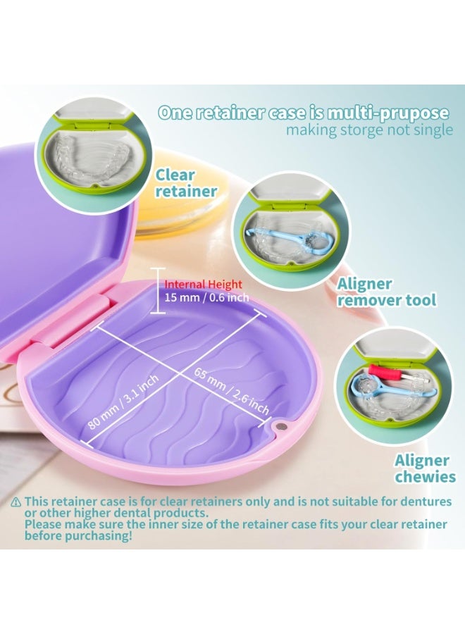 Gonice Retainer Case Mouthguard Case Denture Case with Magnetic Closure, Retainer Holder Denture Holder Container with Silicone Textured Liner - Black  - Image 3