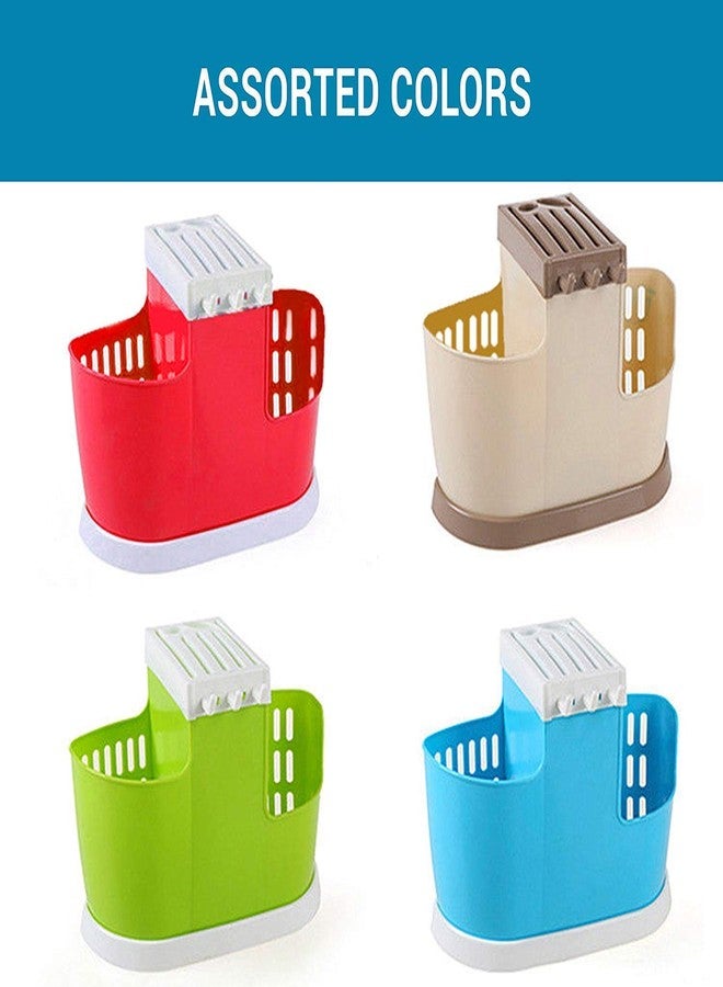 leehelton Plastic Self Draining Tableware Storage Box, Multicolour - Image 3