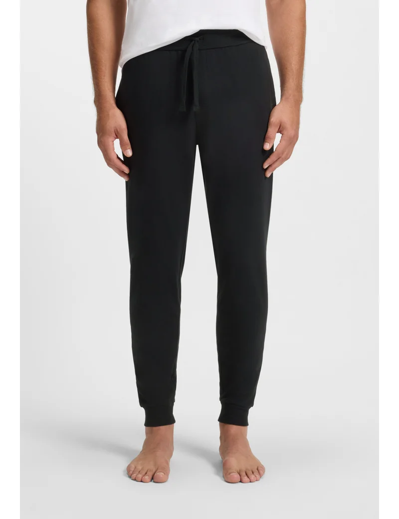 BOSS Cotton-terry tracksuit bottoms with logo print