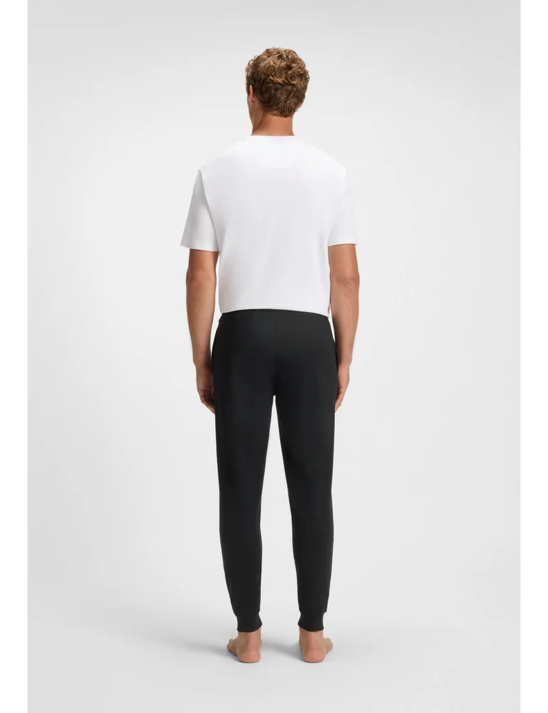 BOSS Cotton-terry tracksuit bottoms with logo print