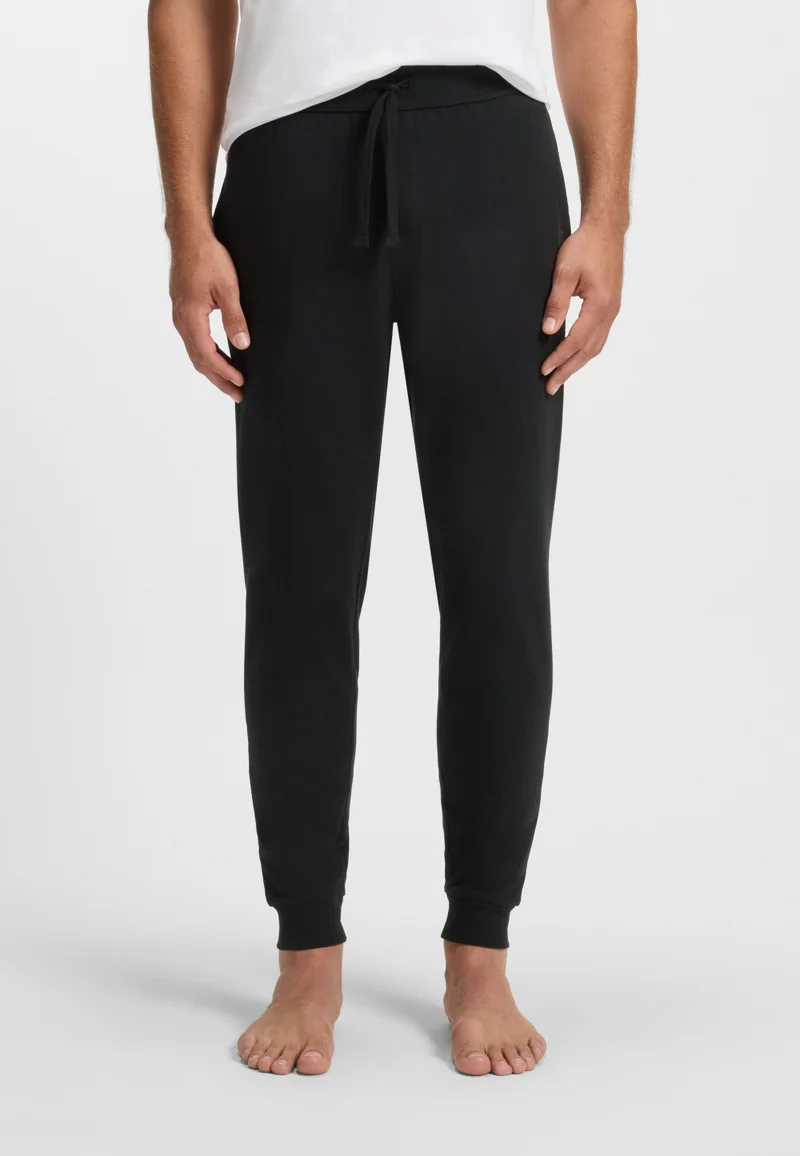 BOSS Cotton-terry tracksuit bottoms with logo print