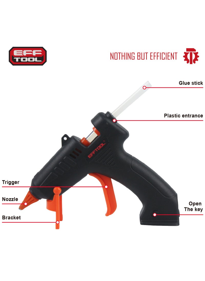 EFFTOOL Glue Gun, Includes Glue Sticks - Fast Heating Mini Glue Gun, Hot Melt Glue Gun Kit Suitable for Children Do School Heating Arts, DIY Art, Home Repair, Wood, Glass, Card, Plastic  - Image 3