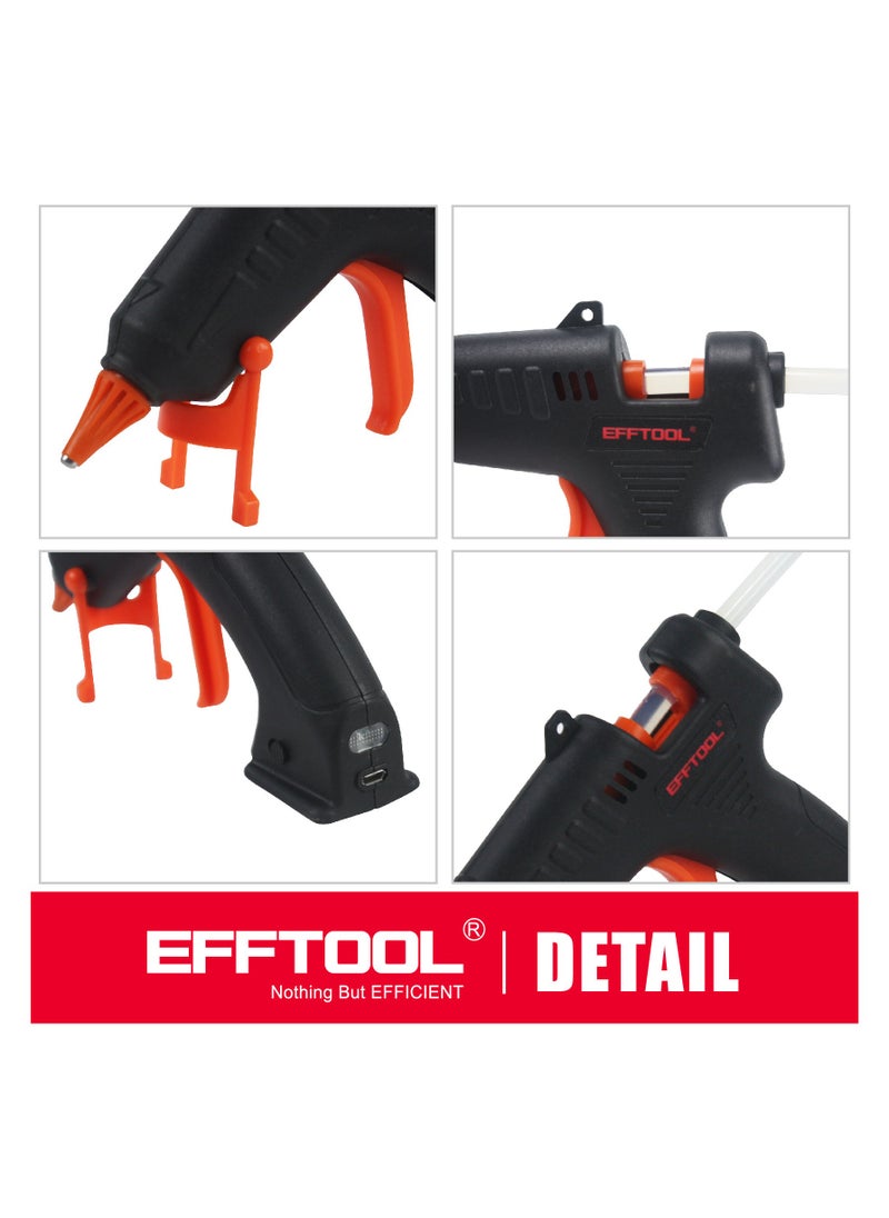 EFFTOOL Glue Gun, Includes Glue Sticks - Fast Heating Mini Glue Gun, Hot Melt Glue Gun Kit Suitable for Children Do School Heating Arts, DIY Art, Home Repair, Wood, Glass, Card, Plastic  - Image 5