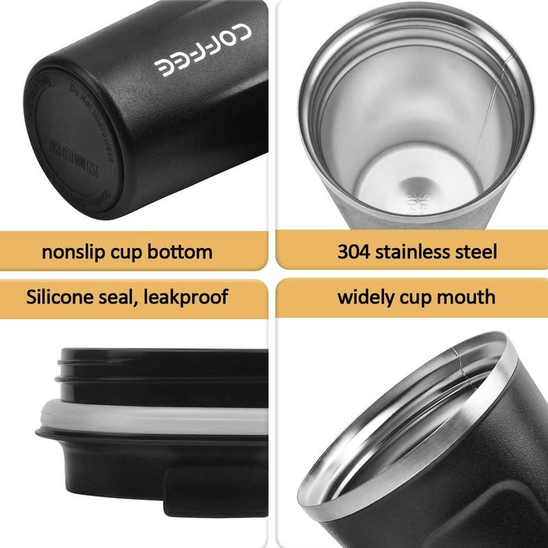 binoa Travel Coffee Mug 17 oz Insulated Tumbler Coffee Cups with Lids Spill Proof Leakproof Stainless Steel Double Wall Vacuum Tumblers for Iced Hot Coffee Gift for Mothers Fathers Christmas Days - Image 3
