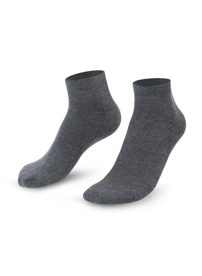Ampm Mens Cotton-blended Low cut Sneaker Socks (PACK OF 3) Double cushioned Sole, Ultra-Soft touch, Secure Gentle Grip, Reinforced stitch, Skin Friendly - GREY