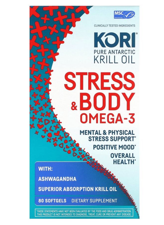 Koridor YayÄ±ncÄ±lÄ±k - Pure Antarctic Krill Oil Stress & Body Omega3 with Ashwagandha 80 Softgels - Image 1