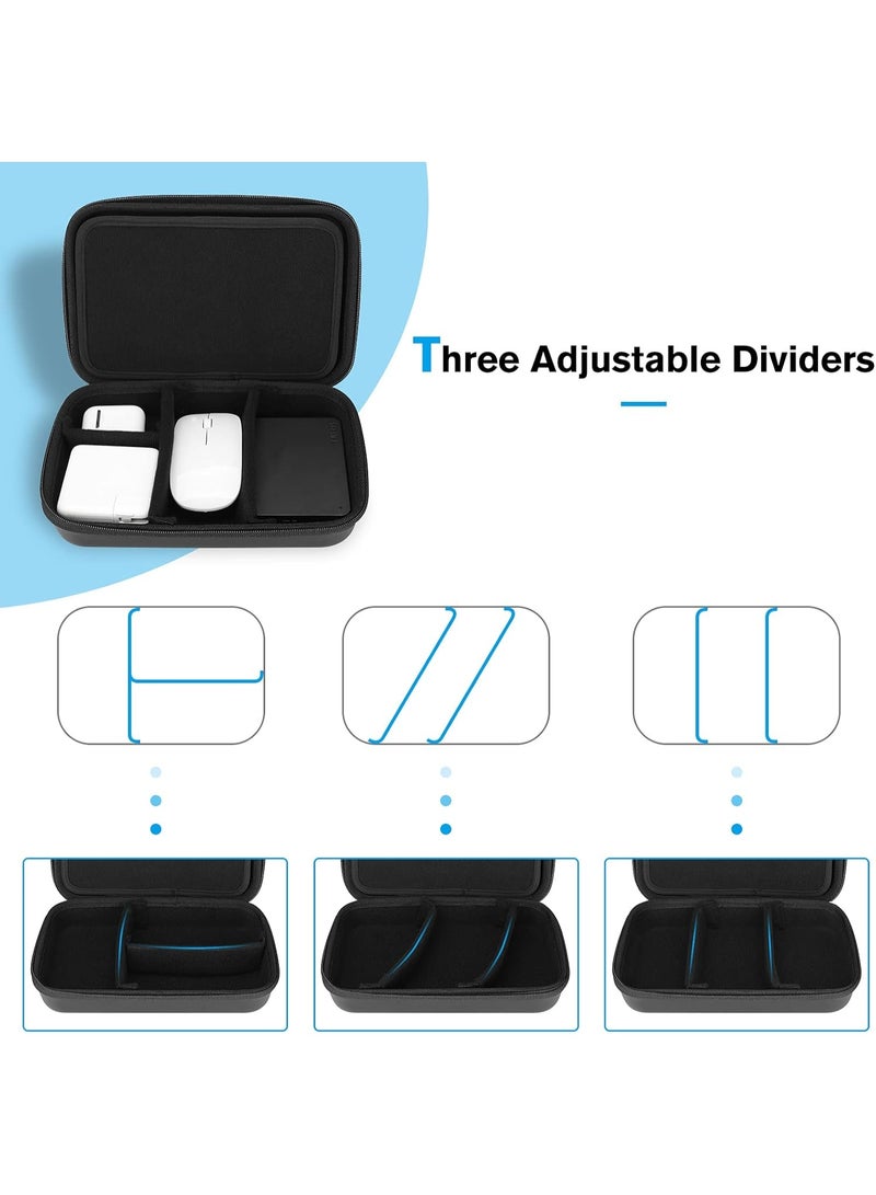 بروكاس حقيبة بروكيس الصلبة لتنظيم الإلكترونيات أثناء السفر – حقيبة تخزين محمولة لمحول ماك بوك، الشواحن، الكابلات، الباور بنك، ماوس أبل ماجيك، قلم أبل وذاكرات USB - Image 5