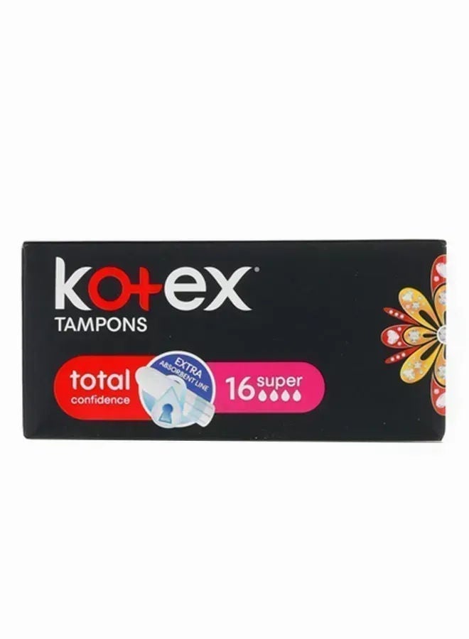 Kotex Super Tampons, 16 Pcs