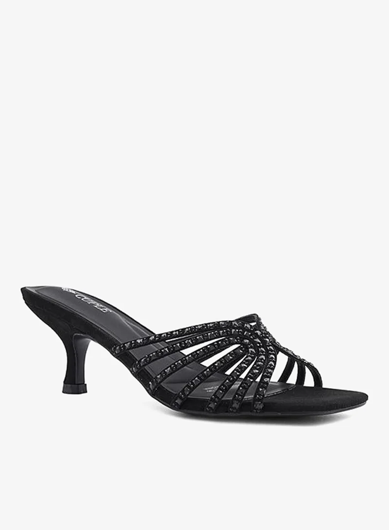 كابلي صنادل نسائية مسطحة منزلقة