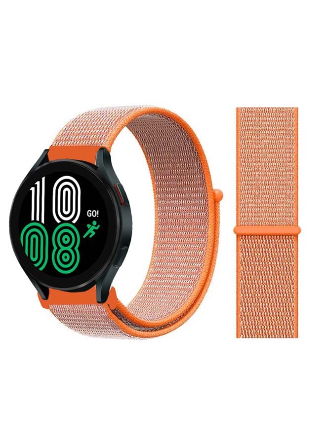 Perfii Nylon Loop Replacement Band For Samsung Galaxy Watch 4 40/44mm Spicy Orange - Image 1