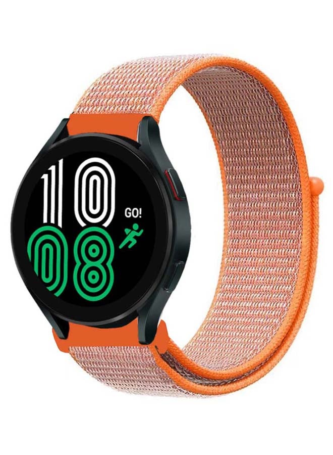 Perfii Nylon Loop Replacement Band For Samsung Galaxy Watch 4 40/44mm Spicy Orange - Image 2
