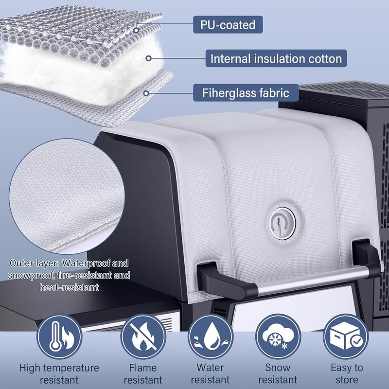 Utheer Grill Thermal Insulated Blanket for Masterbuilt Gravity Series 560 Charcoal Grill, fits MB20080220 Gravity Series Grill Smoker Insulation Blanket for Winter Cooking - Image 3