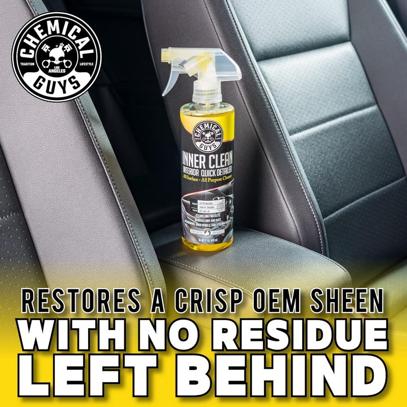 Chemical Guys SPI_663_1602 InnerClean Interior Quick Detailer and Protectant, Pineapple Scent, Safe for Cars, Trucks, SUVs, Jeeps, Motorcycles, RVs & More, 16 fl oz, 2 Pack - Image 3