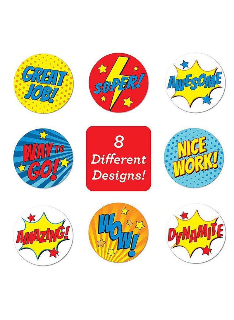 Wownect 6 Style Encouragement Stationary Stickers Round [1 Inch, 1500 Pcs] – Motivational Labels for Envelope Seals, Gift Boxes, Cards, Crafts & DIY (Pack of 3) - Image 2