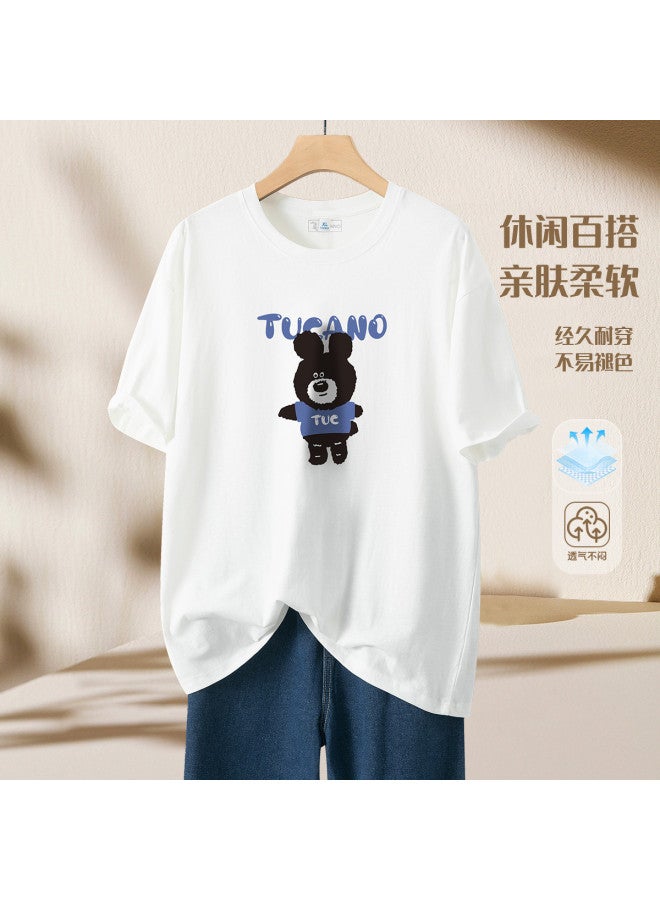 Tucano short Sleeve T-shirt Couple Set Summer Comfort Round Neck Top Casual Versatile Breathable Tee - Image 2