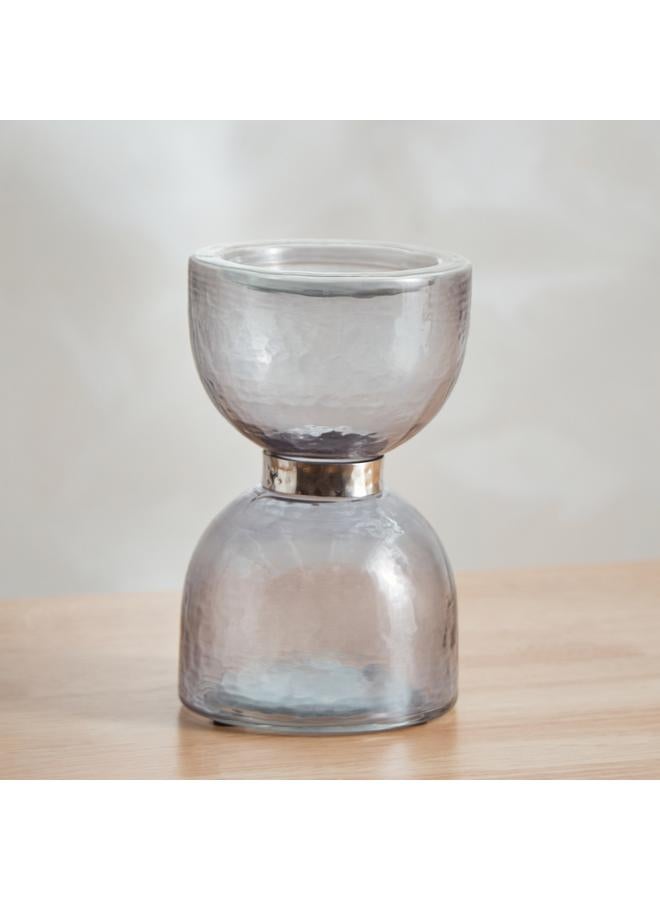 Tagus Glass Candleholder With Nickel Steel Ring 10X10X18 Xm  - Image 2