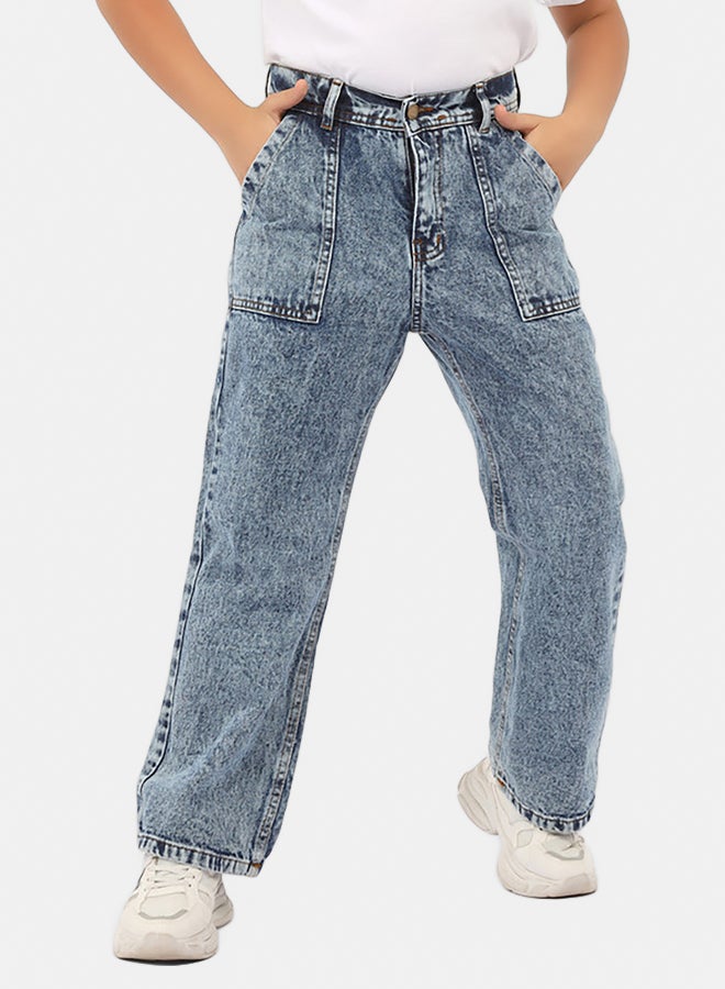 EGY WEAR Boys Light Blue Jeans Pants - Image 1