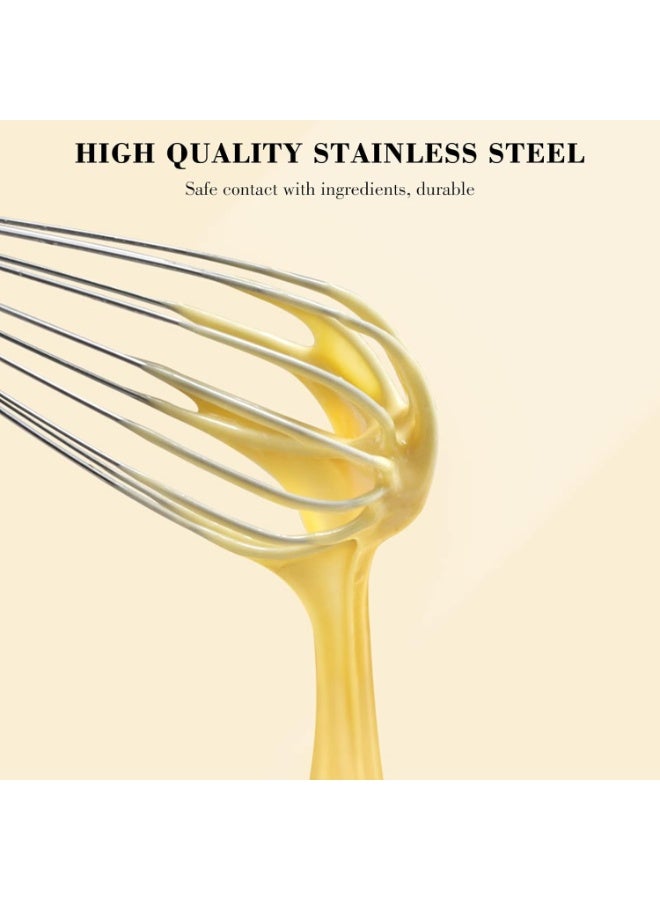 Stainless Steel Whisk Set – 3 Pack Balloon Kitchen Whisks for Cooking, Mixing, Blending, Beating & Stirring – Durable Wire Egg Beater Tools, Rust Resistant, Easy to Clean - Image 2
