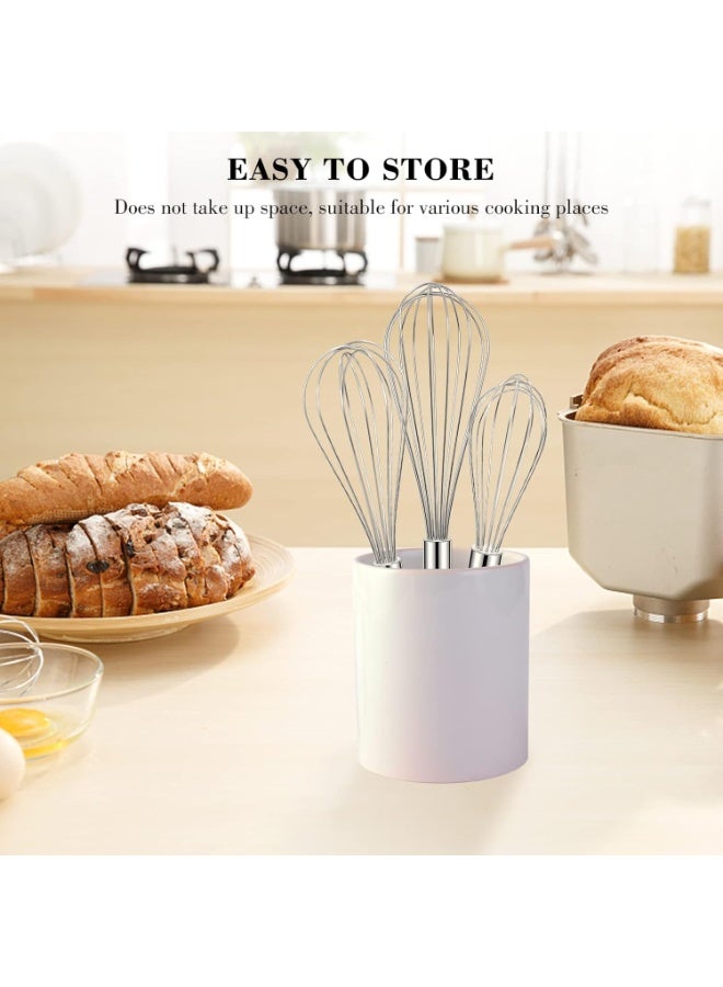 Stainless Steel Whisk Set – 3 Pack Balloon Kitchen Whisks for Cooking, Mixing, Blending, Beating & Stirring – Durable Wire Egg Beater Tools, Rust Resistant, Easy to Clean - Image 5